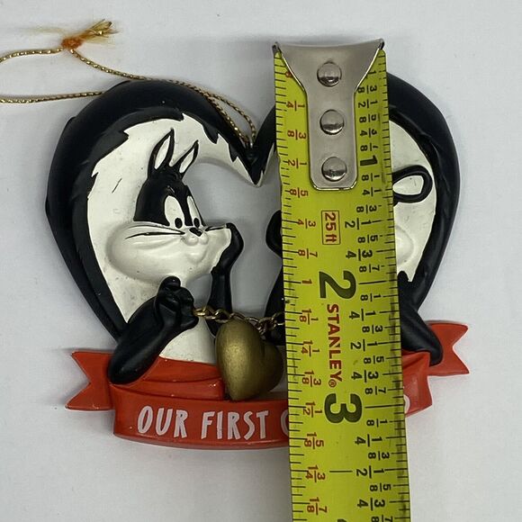 Warner Bros Studio Store Pepe Le Pew & Penelope Our First Christmas Ornament 97 - Picture 6 of 7